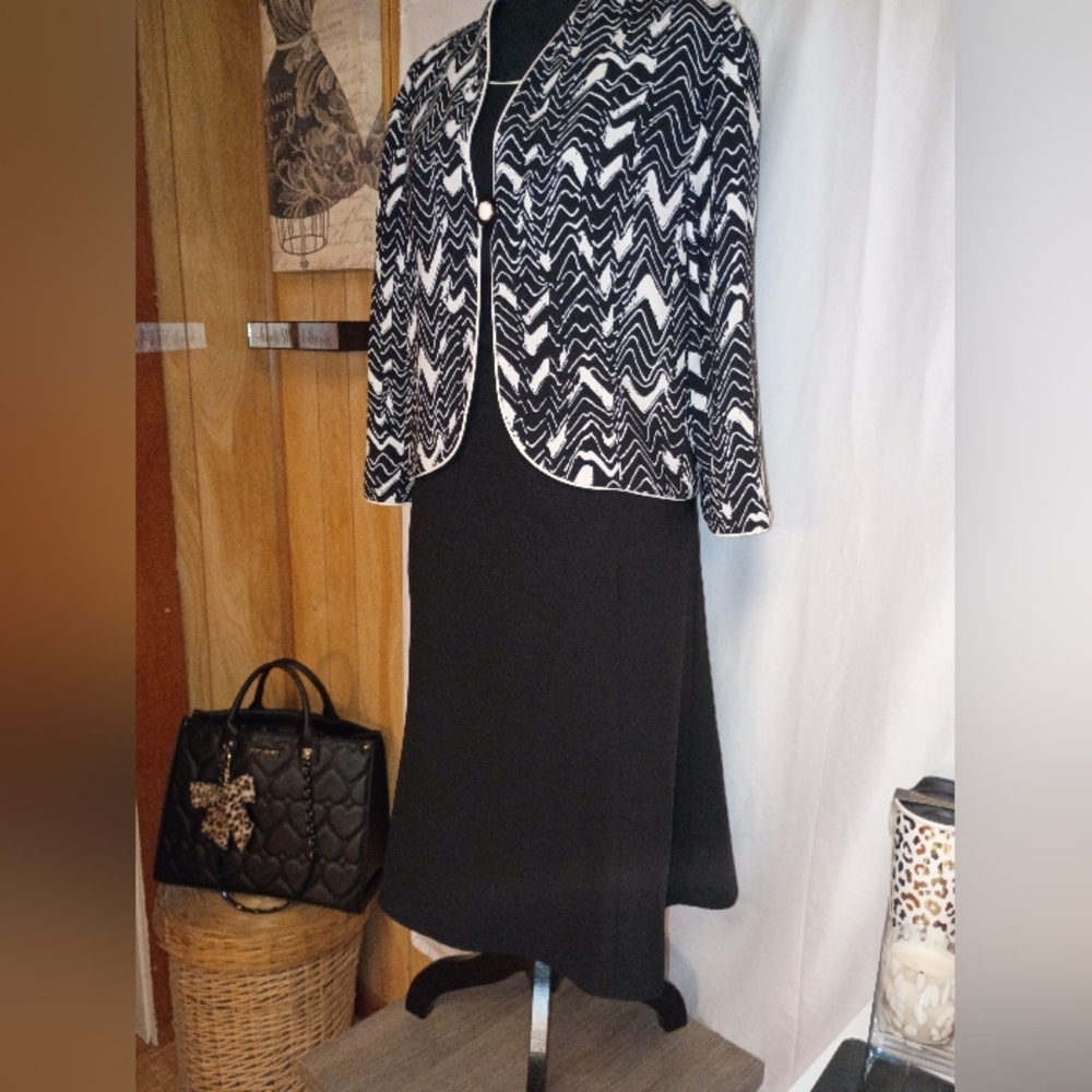 Emma James Zigzag Patterned Jacket With Black Mid… - image 3